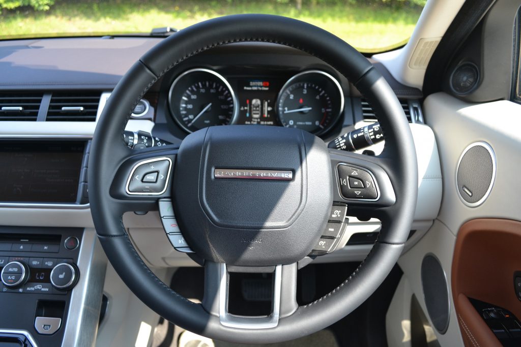 Range Rover Evoque steering wheel