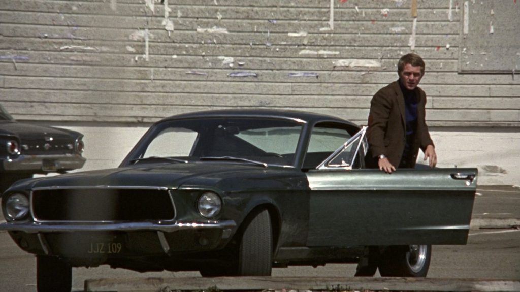 Steve McQueen in the Ford Mustang in Bullitt