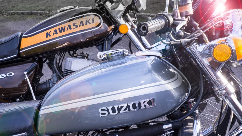 Teenage kicks: The Kawasaki H2 and Suzuki GT750 are revving up
