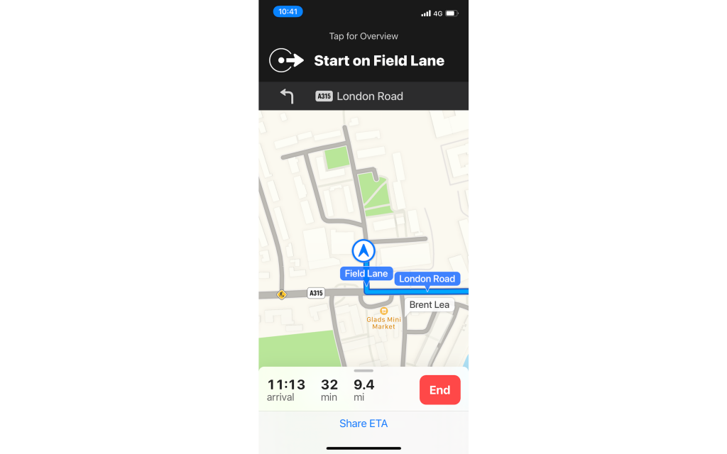 Apple Maps navigation app