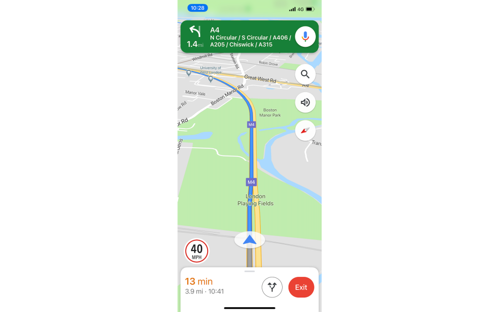 Google Maps navigation app
