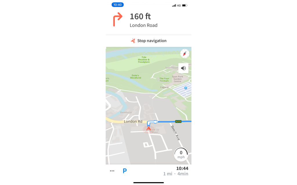 Karta navigation app