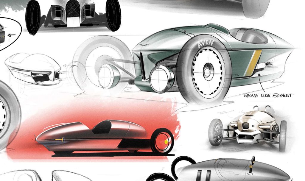 Morgan 3-wheeler design sketches