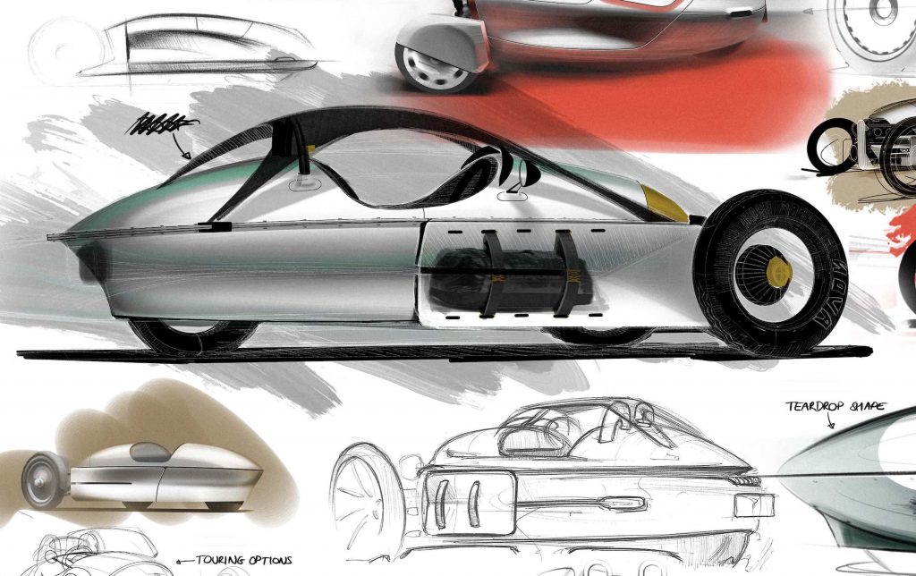 Morgan 3-wheeler design sketches