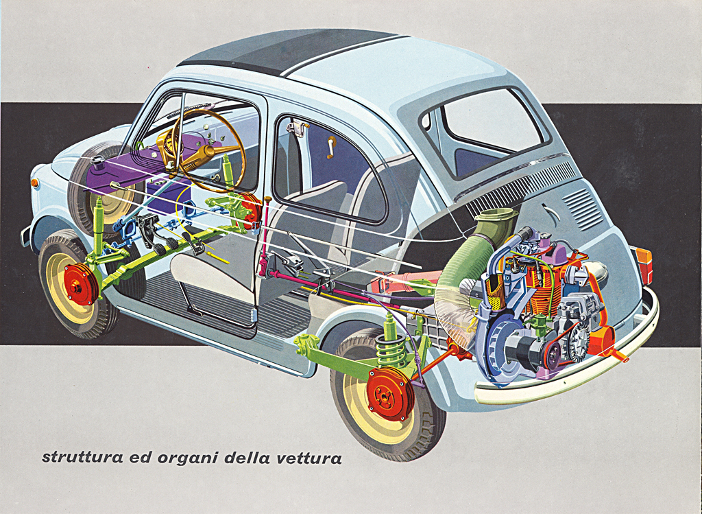 Fiat 500F cutaway