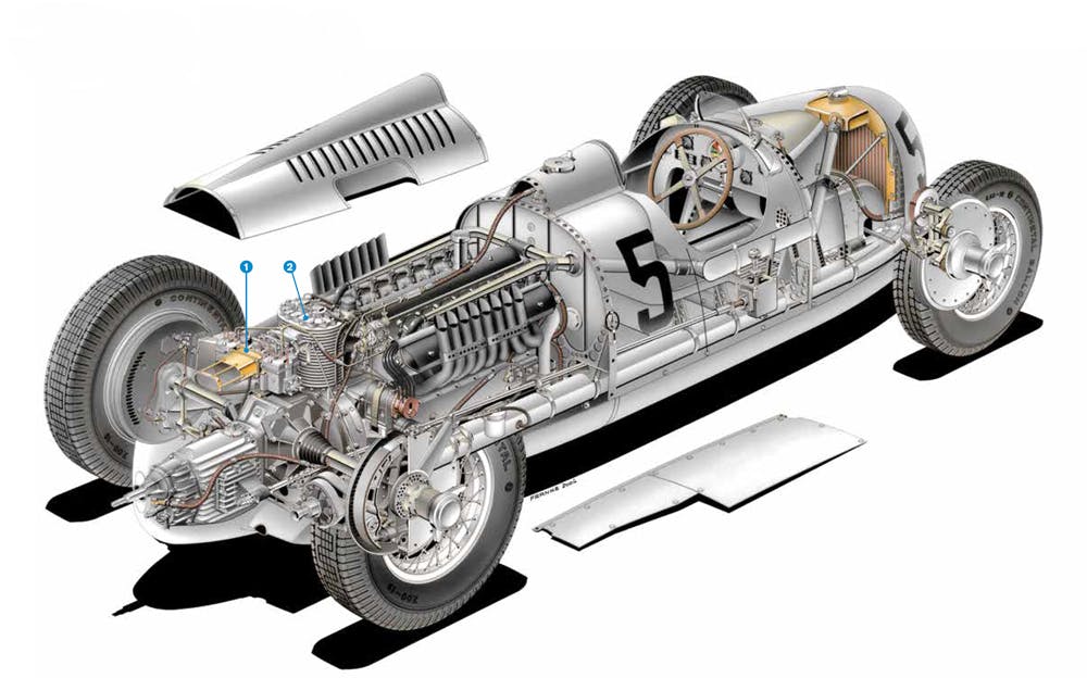 Auto Union Type C cutaway