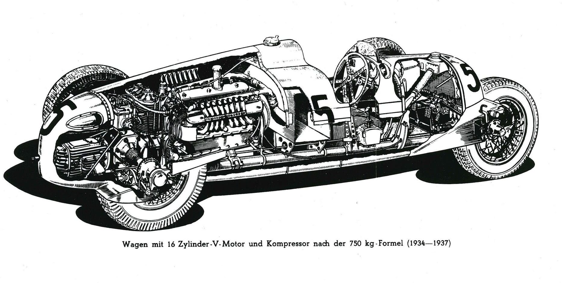 Auto Union Type C cutaway