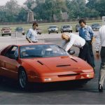 Jackie Stewart tests the Ford GN34 supercar