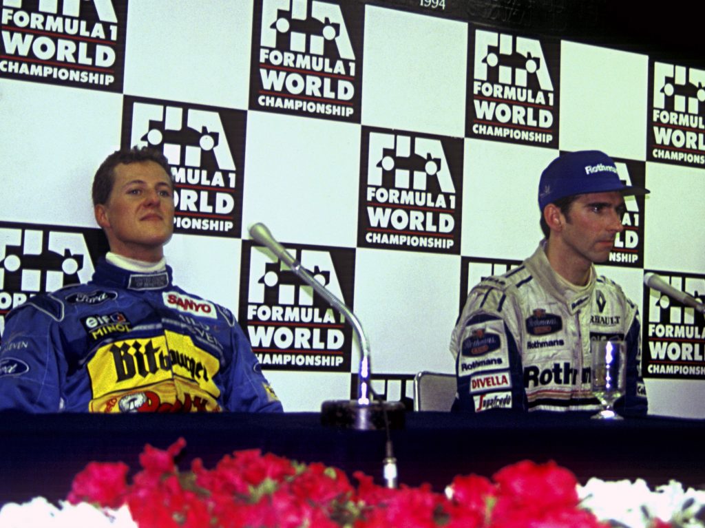 Damon Hill and Michael Schumacher.