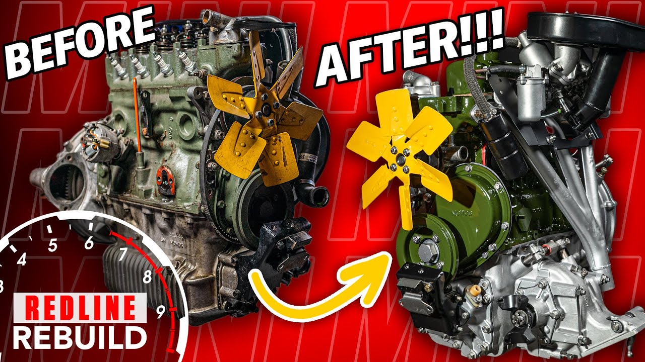 Total rebuild of classic Mini Cooper S engine time-lapse | Redline Rebuild