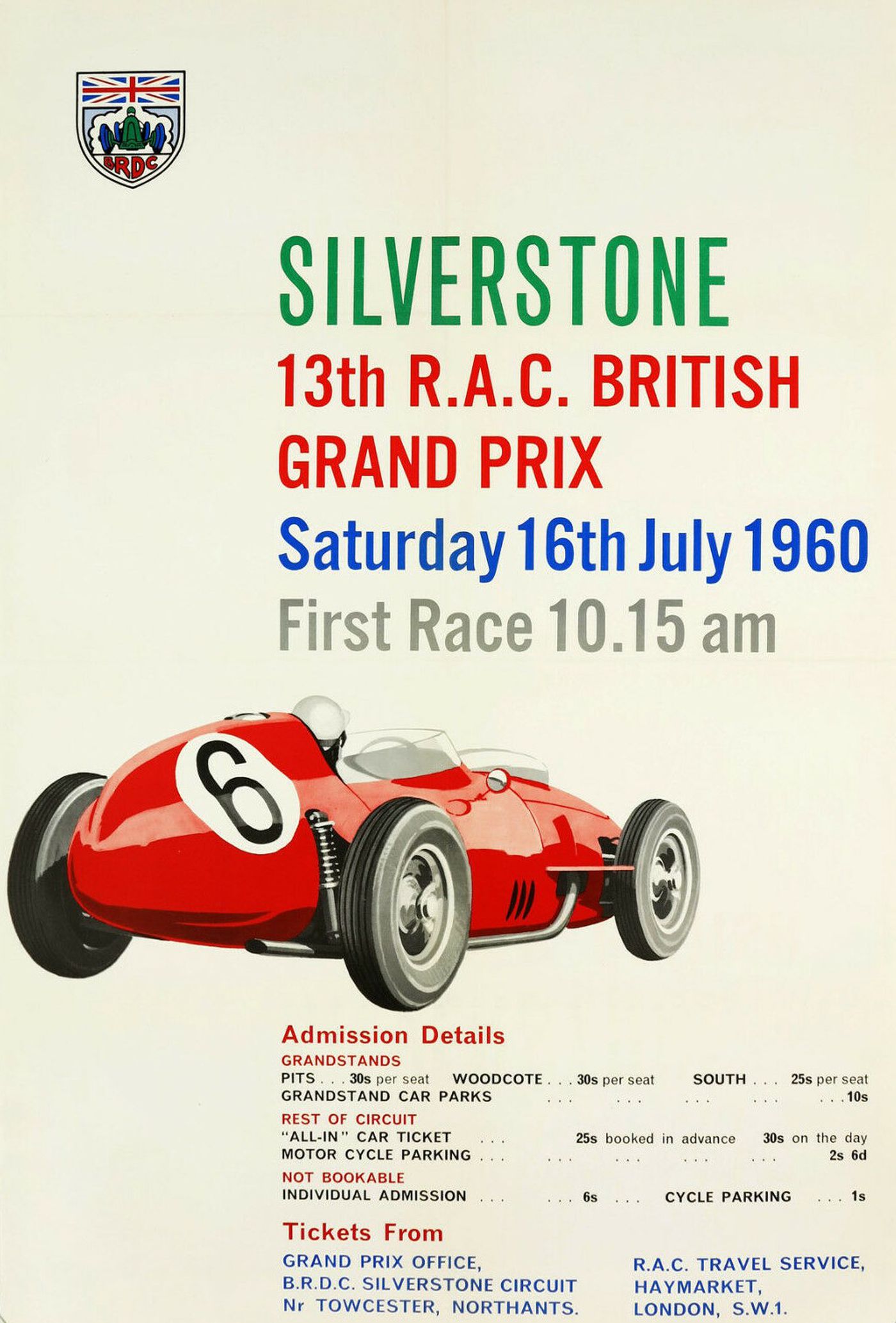 1969 Silverstone Grand Prix poster