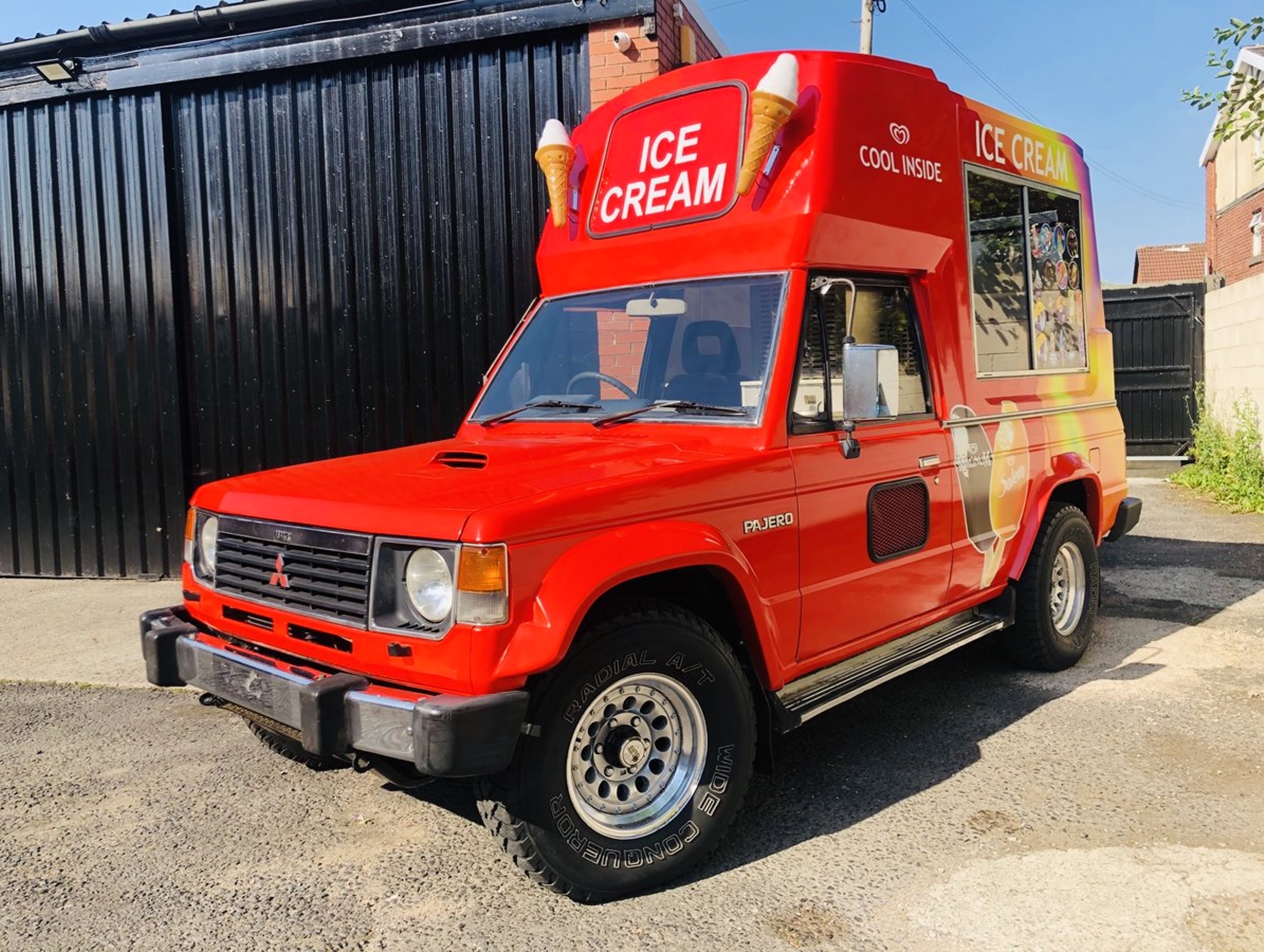 This Mitsubishi Pajero ice cream van is perfect for wilderness