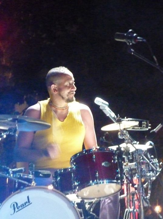 Fuzz Townshend playing drums