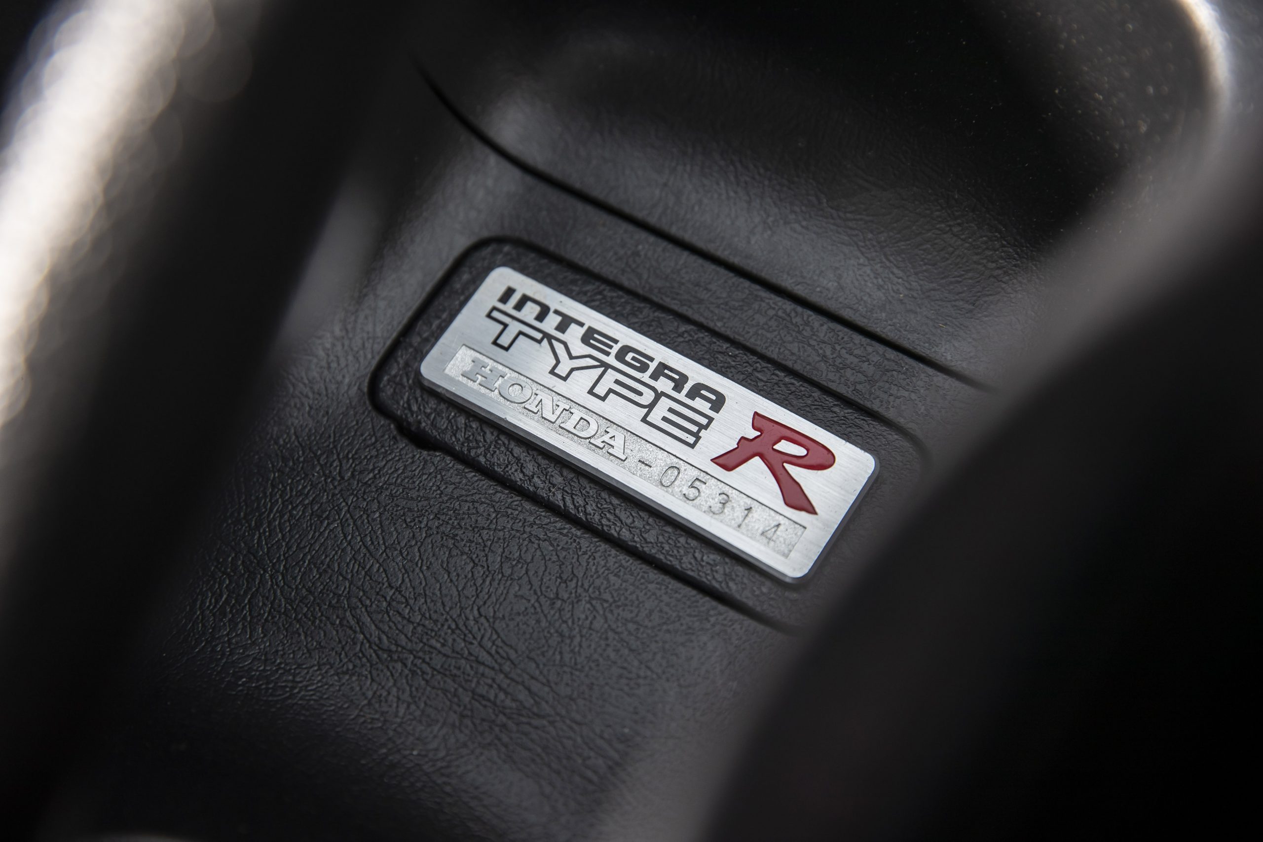 Honda Integra Type-R build plaque