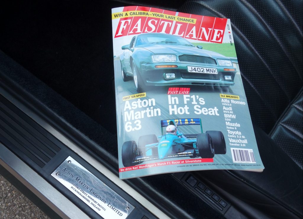 Fast Lane magazine Aston Martin Virage 6.3 1992