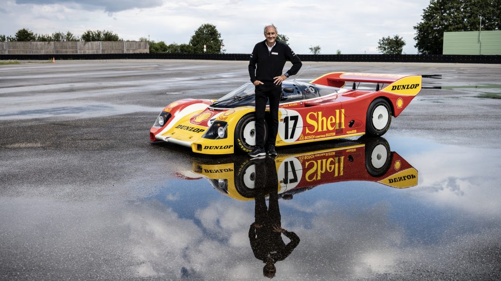 Hans-Joachim Stuck with Porsche 962