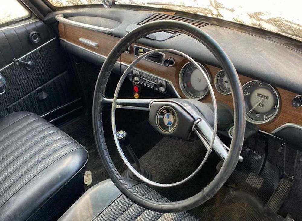 BMW 1800 barn find interior