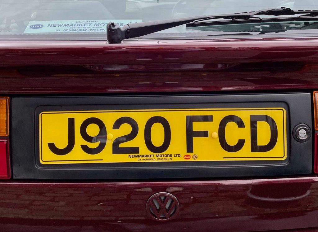 Period-correct registration plates