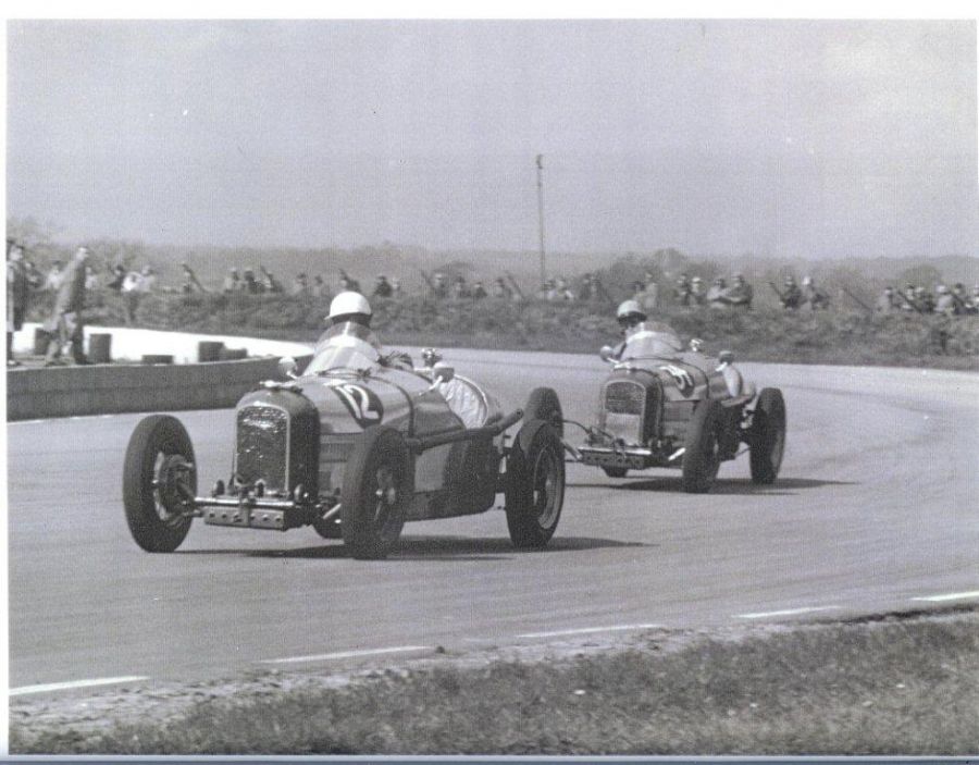 Amilcar C6 racing at Silverstone