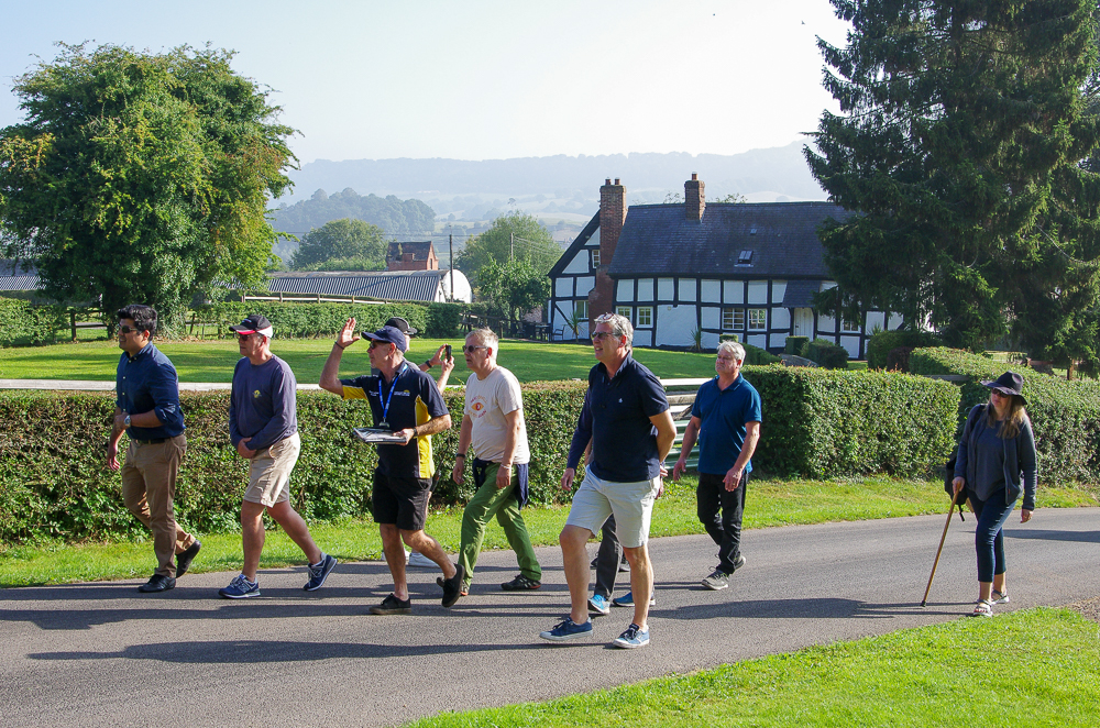 Walking the course at Shelsley Walsh