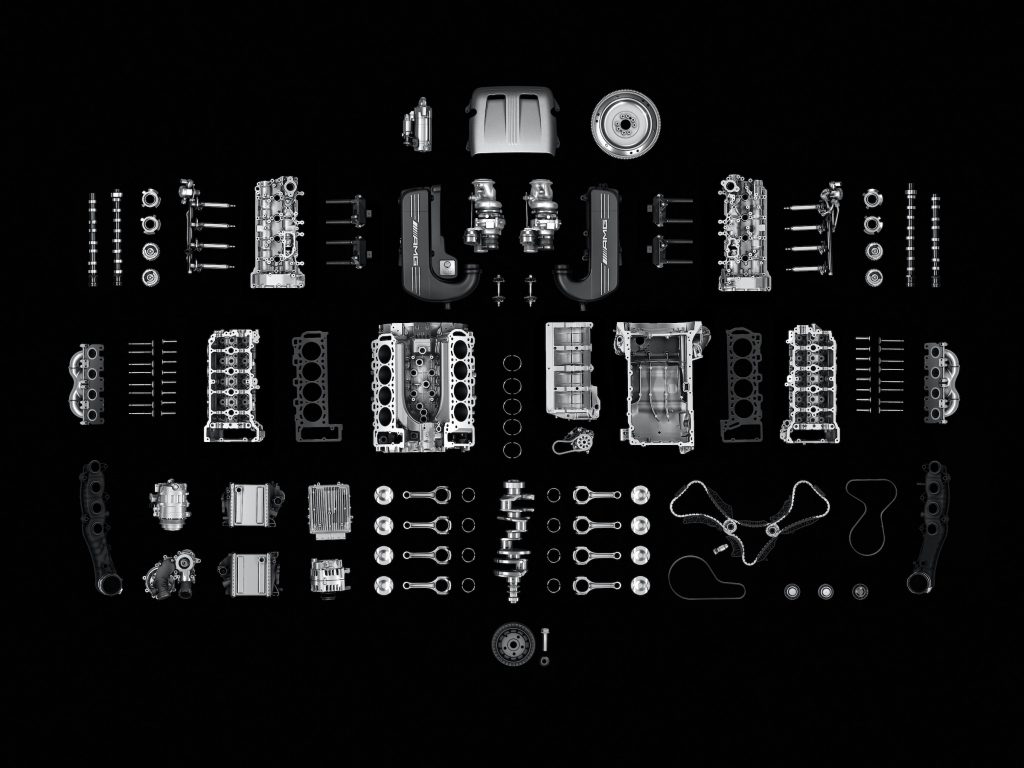 Mercedes-AMG C63 W205 V8 engine
