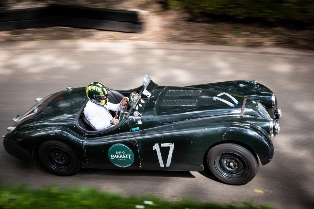 Peter Stant of SNG Barratt in the Jaguar XK120