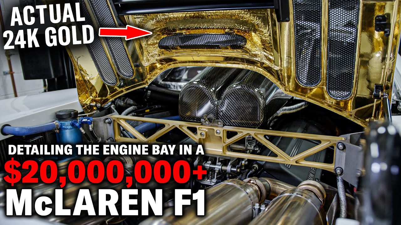 Cleaning the 24K gold foil in a McLaren F1 supercar | Beyond the Details