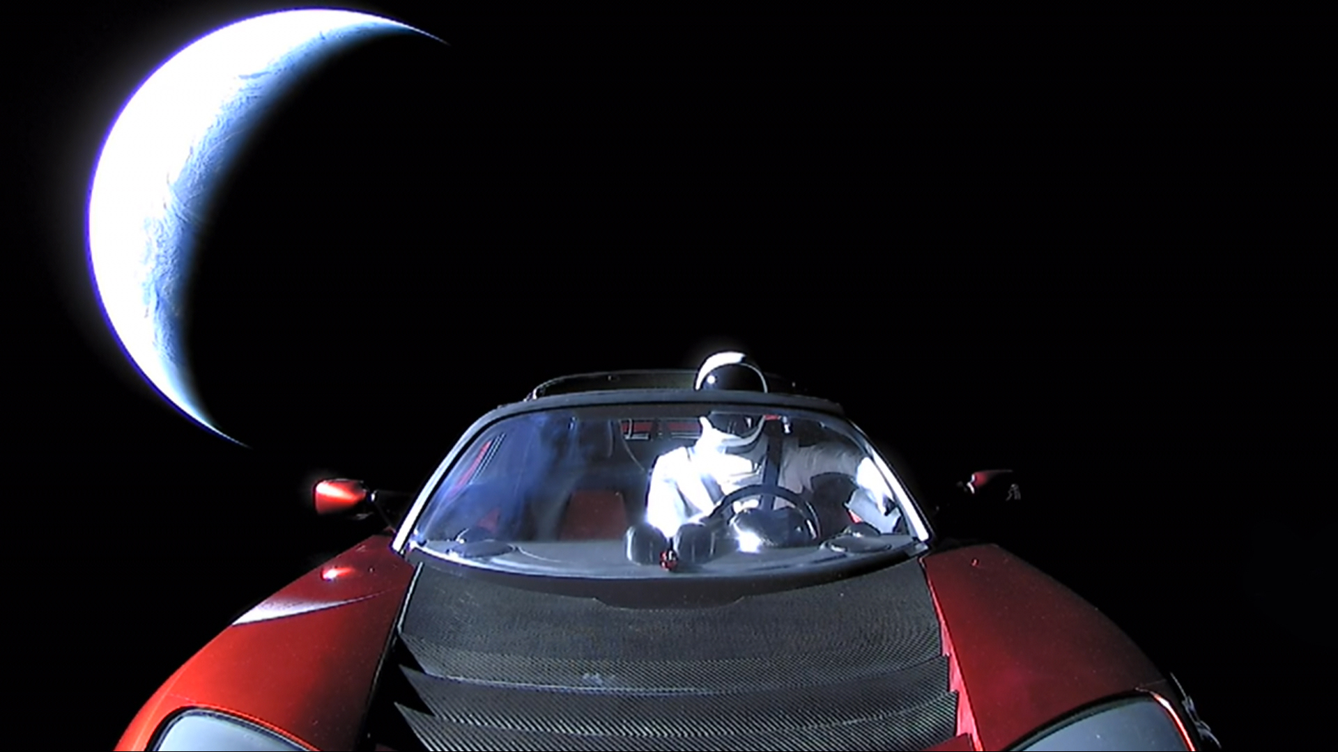 Tesla Roadster in space