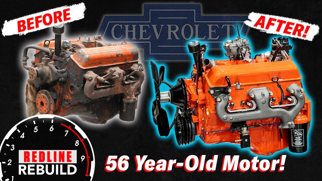 AMAZING! Time-lapse engine rebuild of a Chevy 283 small-block | Redline Rebuild