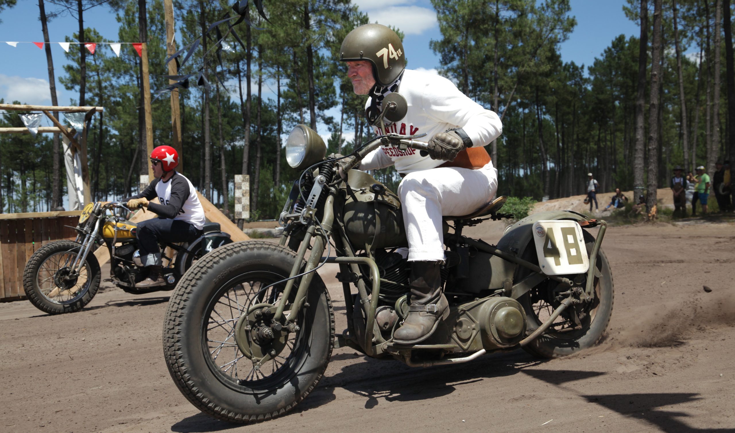 Beach dune racing motorcycles