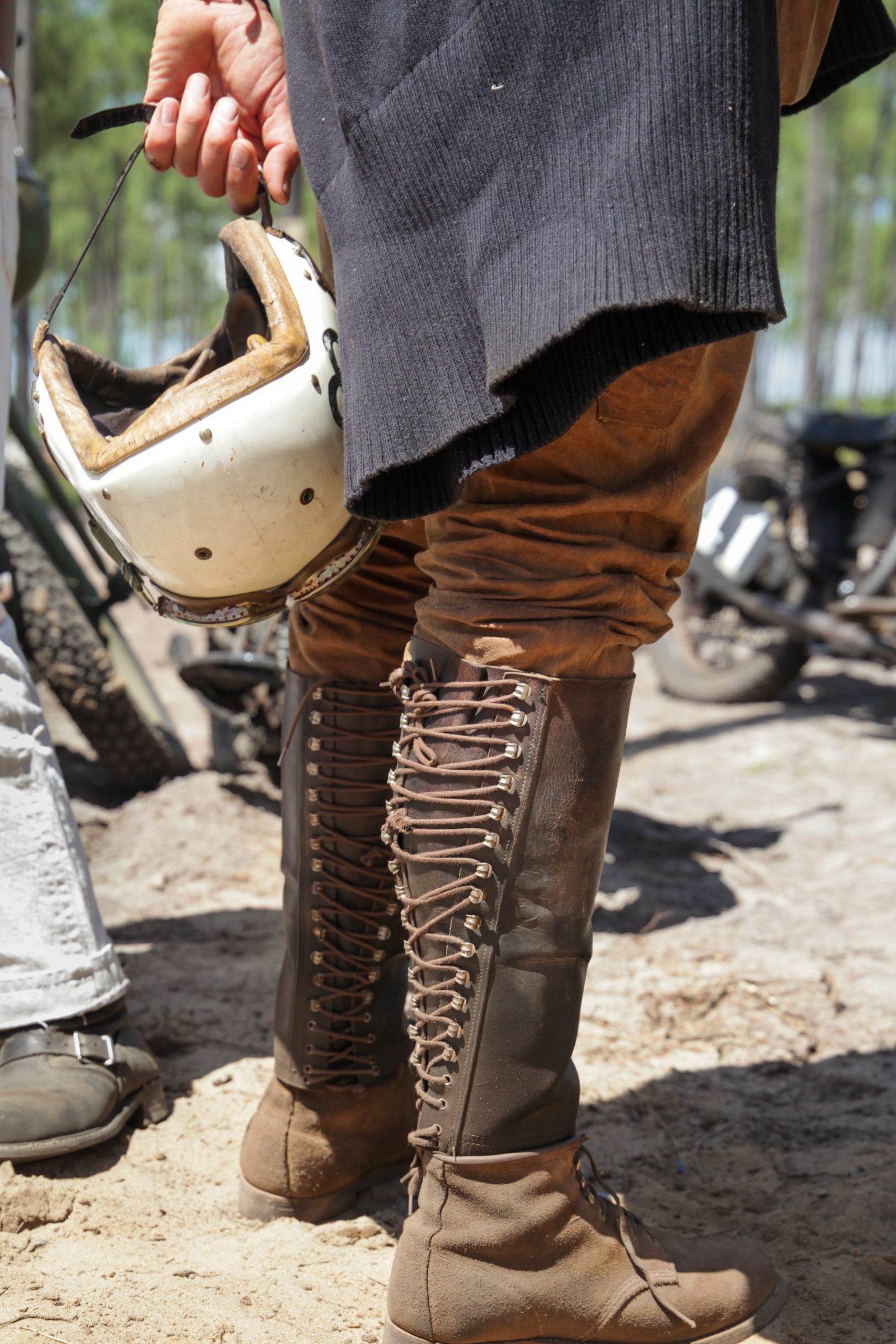Vintage motorcycle boots