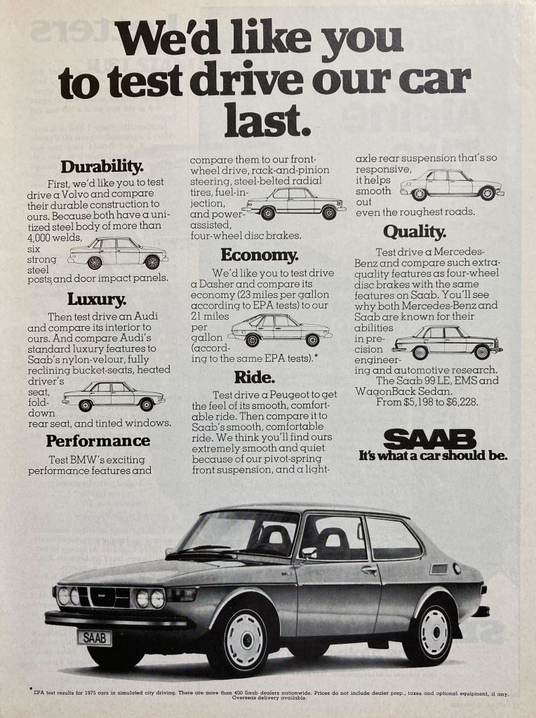 Saab 99 advert full