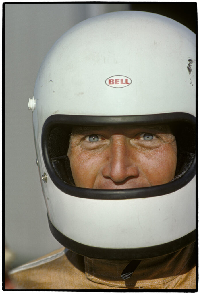 Portraits of Paul Newman in motor sport