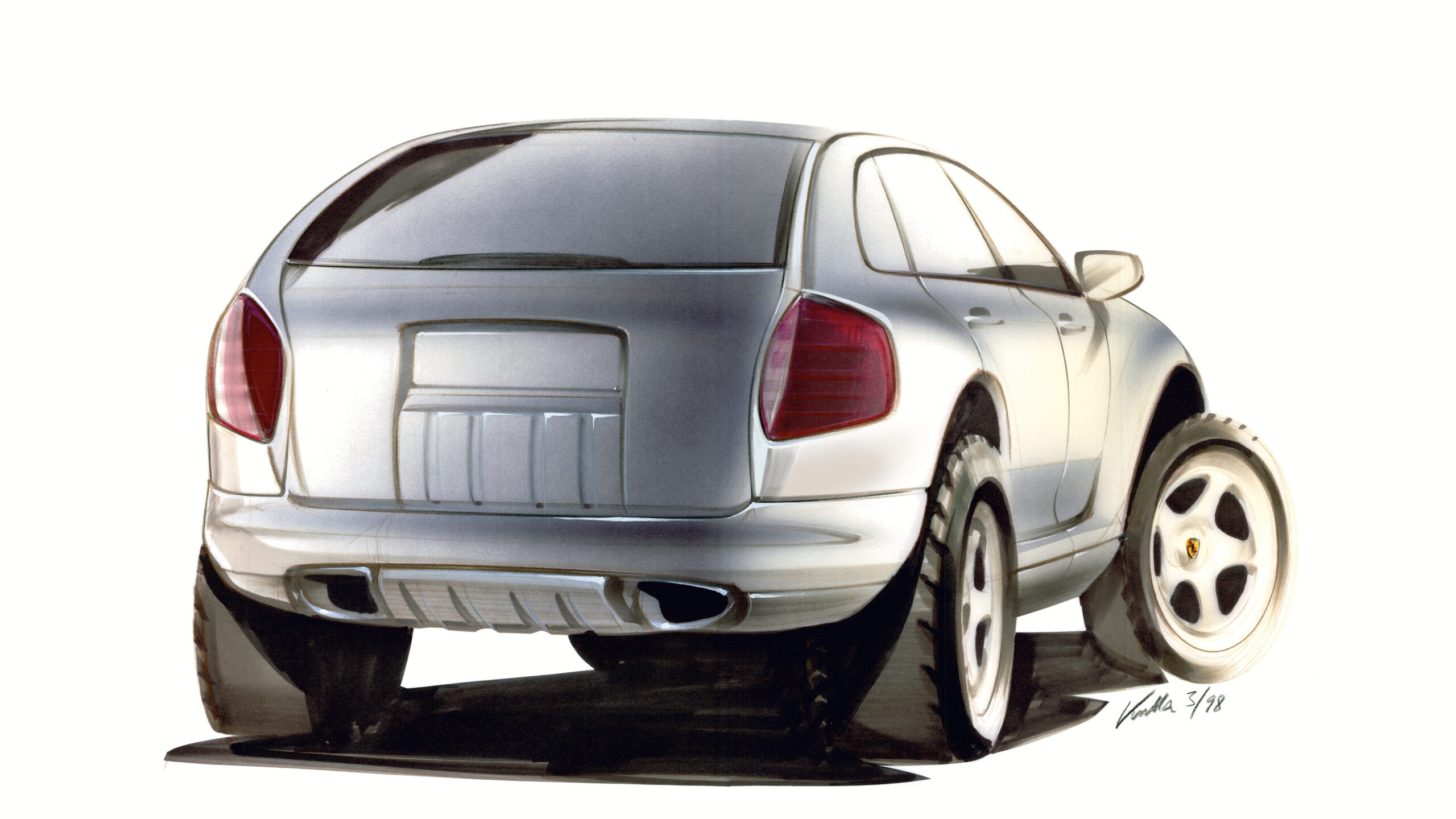 Early sketches Porsche Cayenne