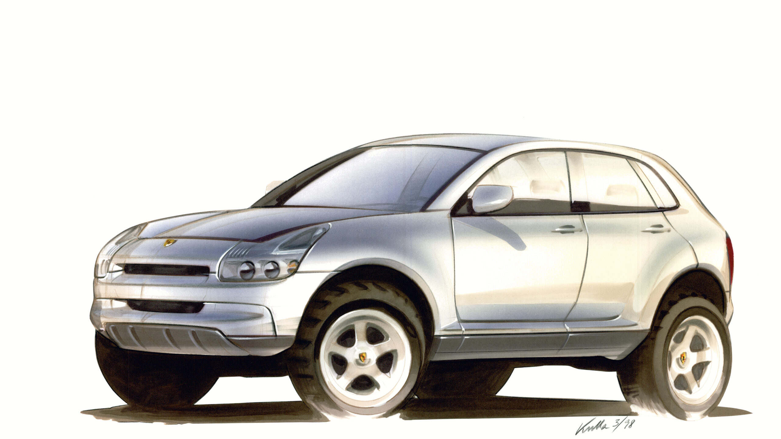 Early sketches Porsche Cayenne