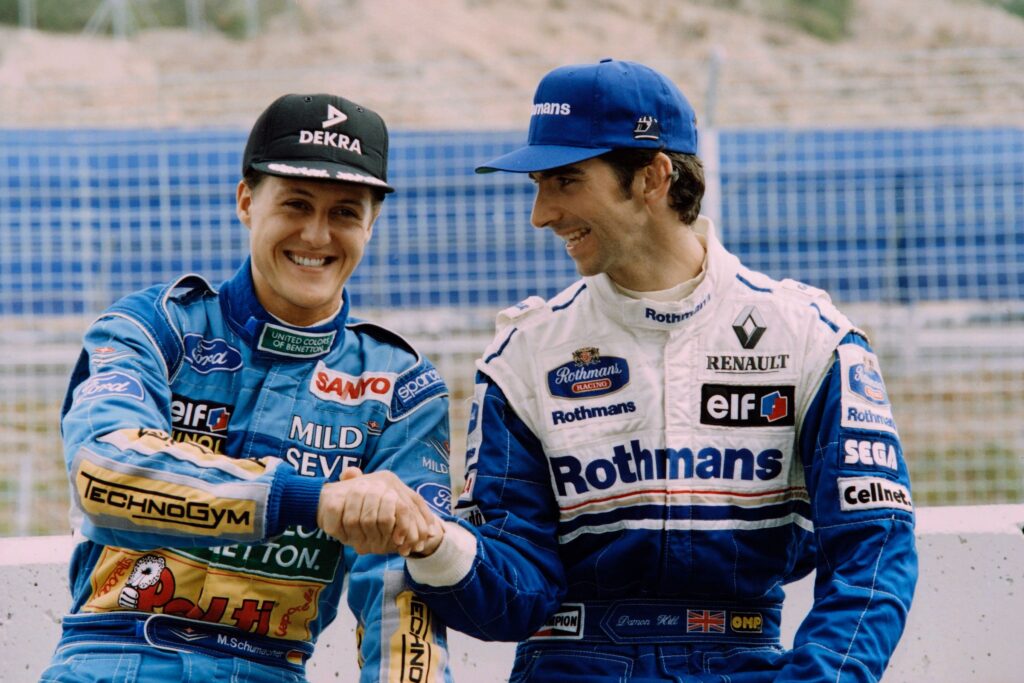 Schumacher Hill handshake