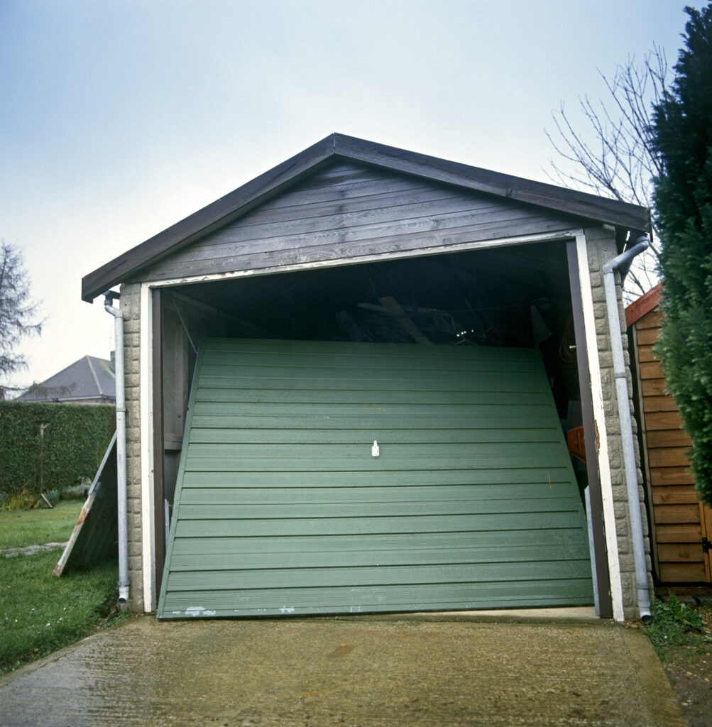 Broken garage door