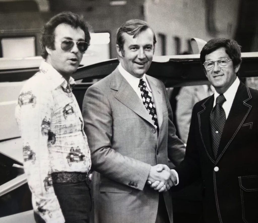 L to R: Mark Bricklin, Malcolm Bricklin and Richard Hatfield