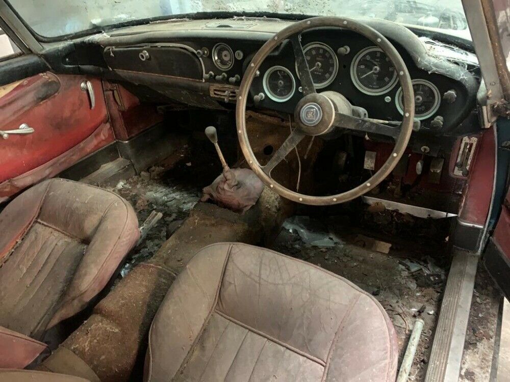 Aston Martin DB4 barn find interior