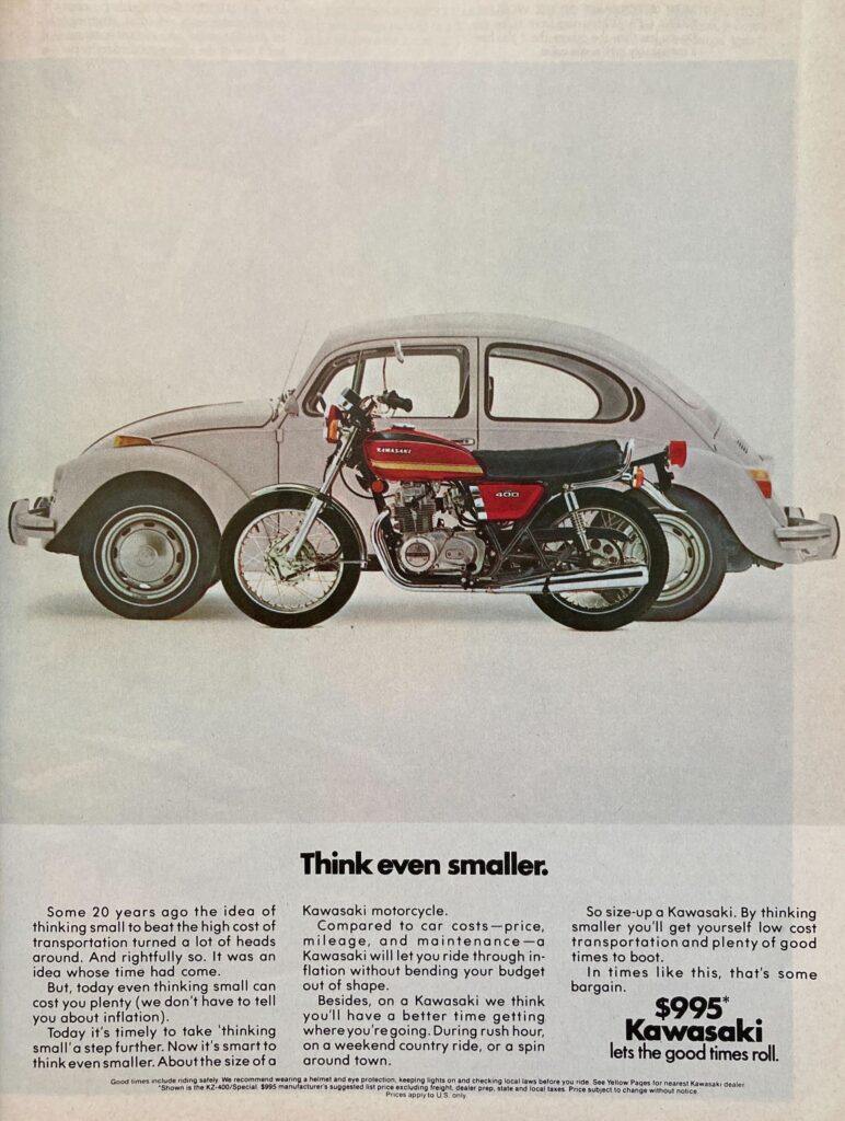 Kawasaki KZ-400 advert