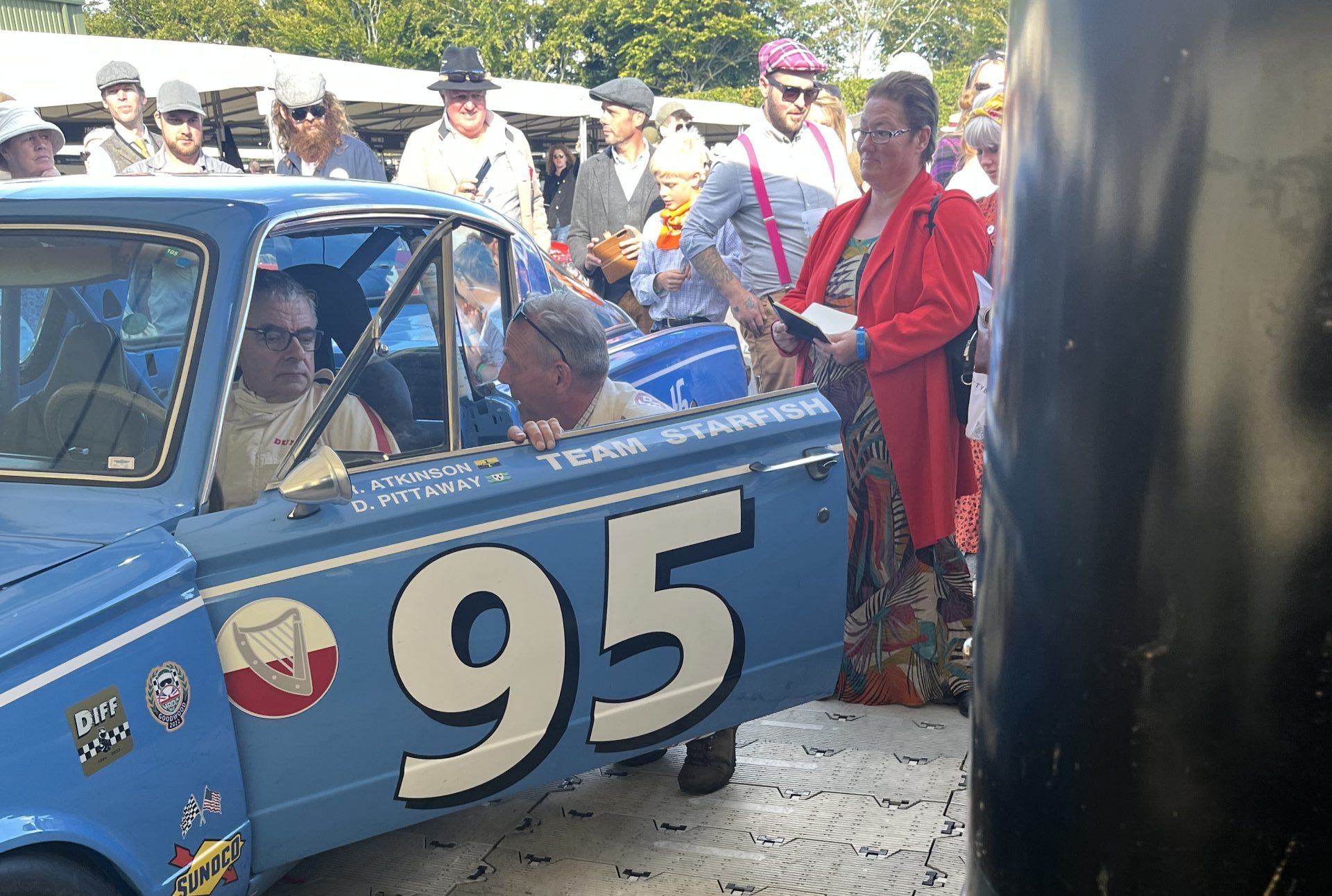 I worked on Mr. Bean’s Plymouth Barracuda brakes at the Goodwood Revival (and he didn’t die)