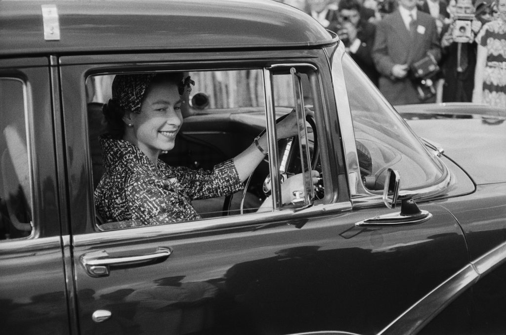 Queen Elizabeth driving