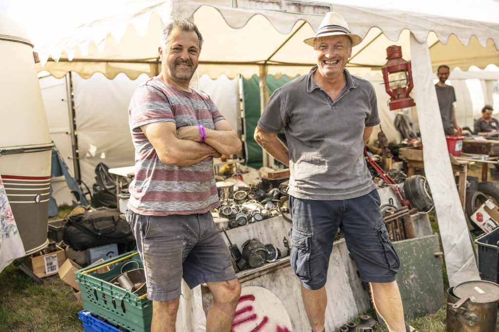 Matt Blake and Winston Teague at 2022 Beaulieu Autojumble