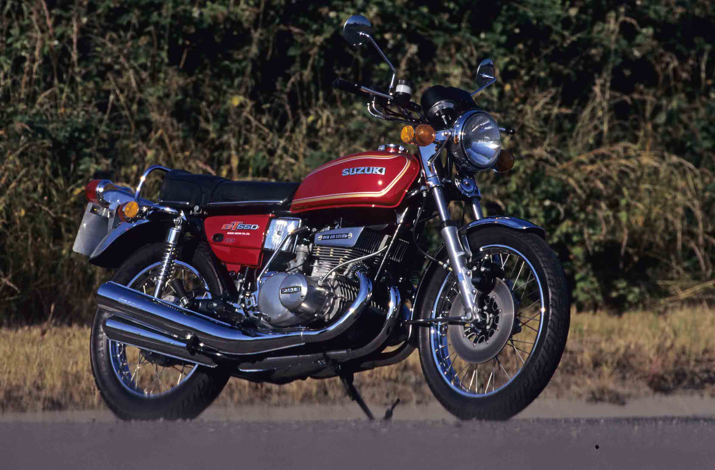 Sheene shine: The Suzuki GT550A basked in reflected racing glory