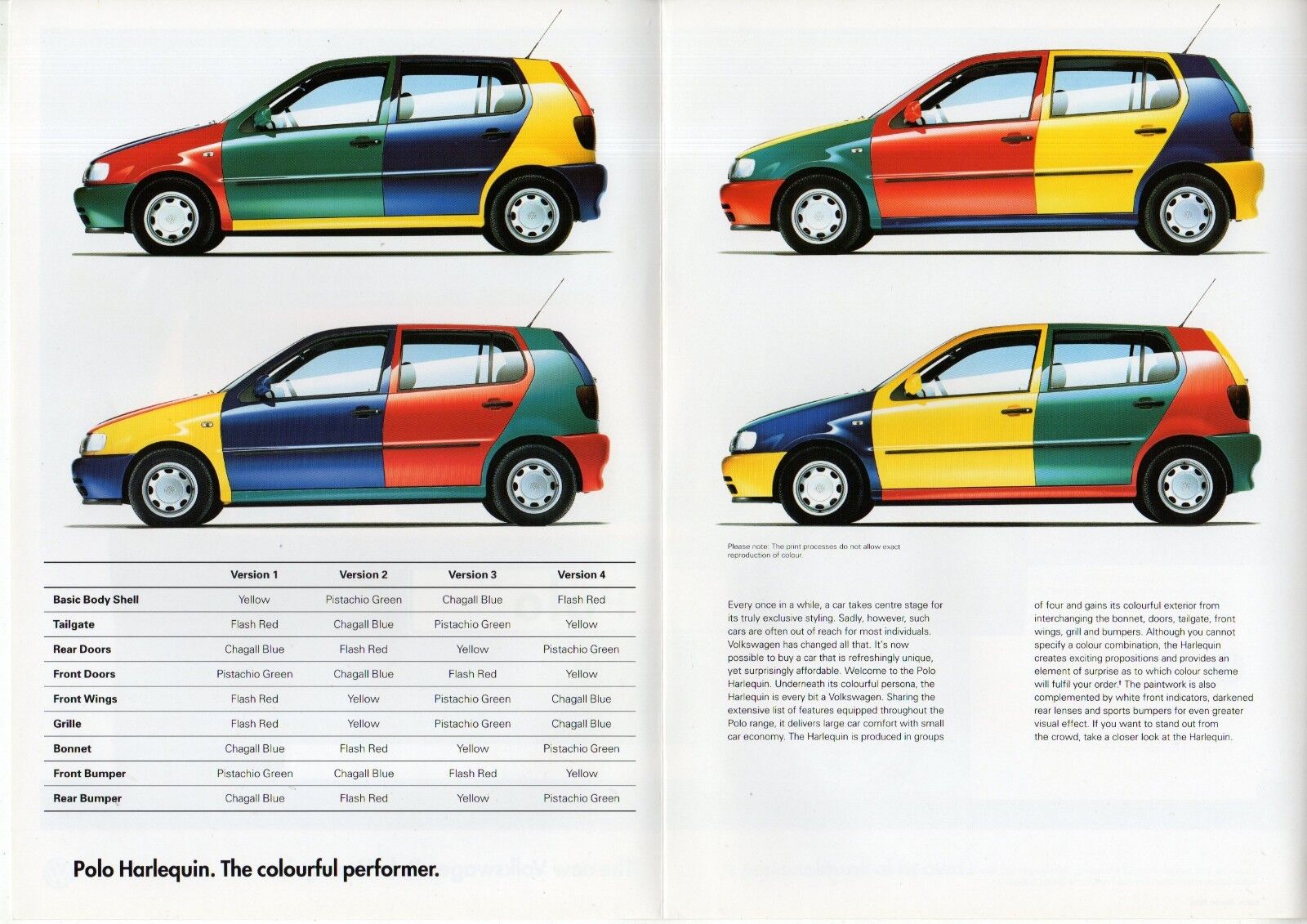 VW Polo Harlequin colours