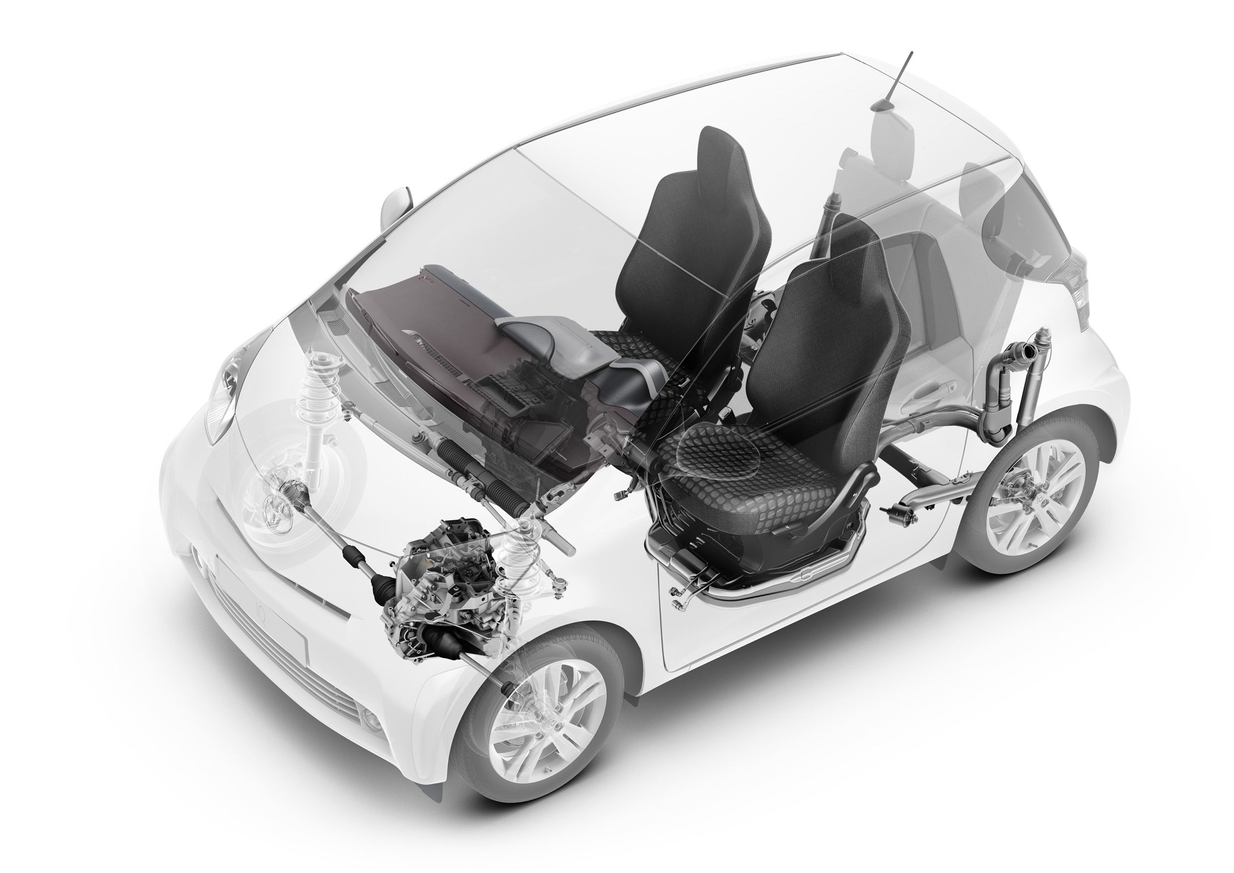 Toyota iQ cutaway