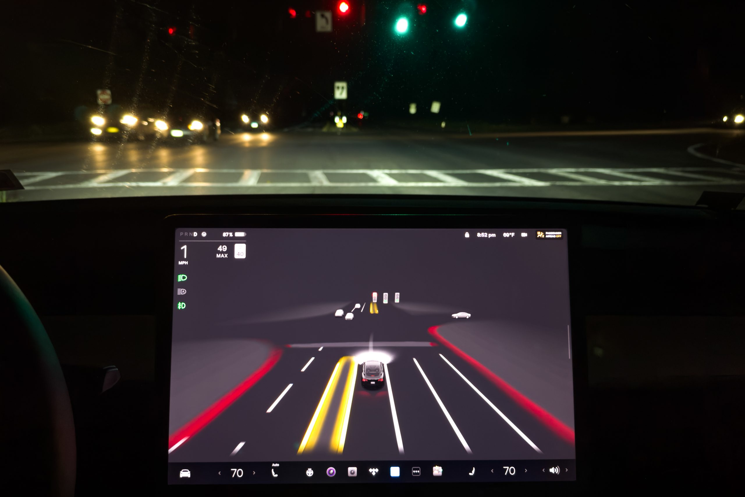 Tesla Model 3 display screen