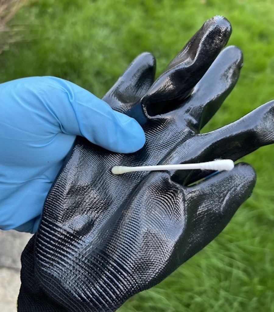 Gloves chemical test