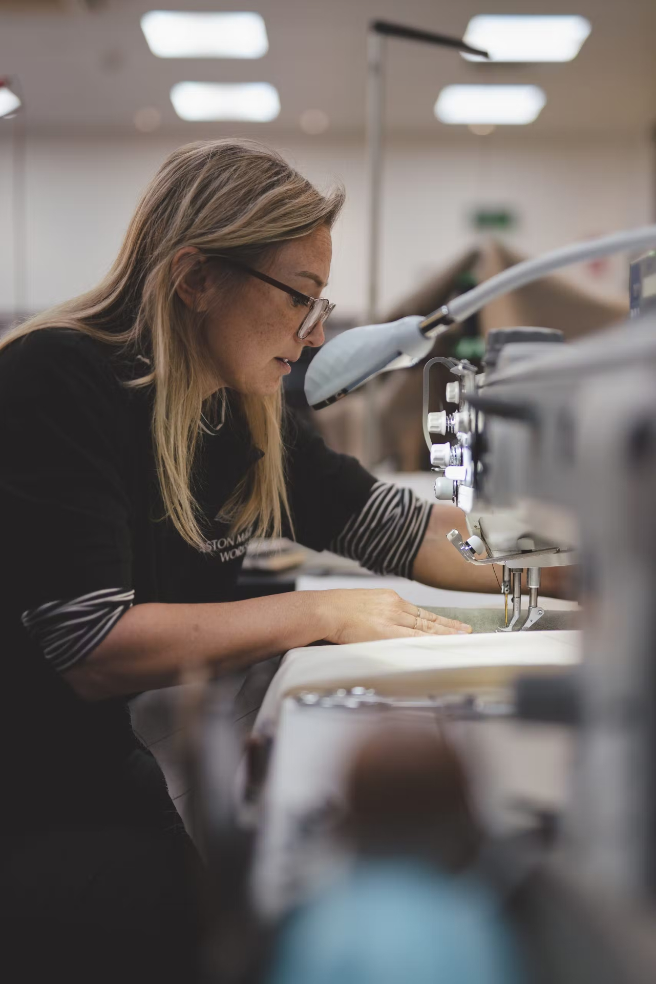 Stitching seats at Aston Martin