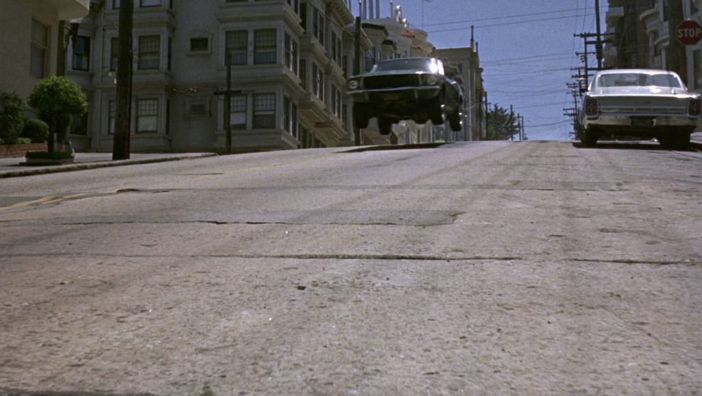 Bullitt Mustang in flight